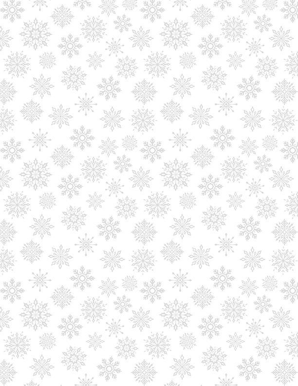 Small Snowflakes White on