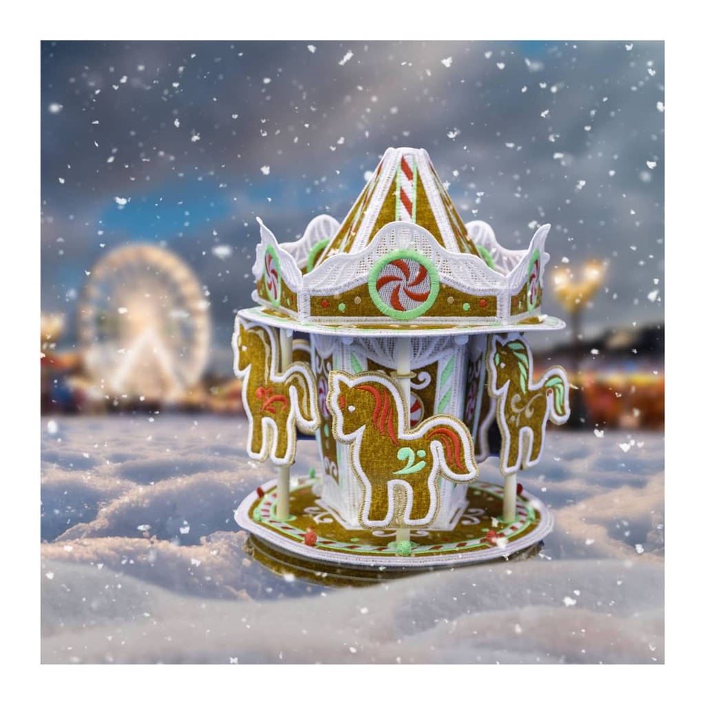 Gingerbread Village Carousel USB