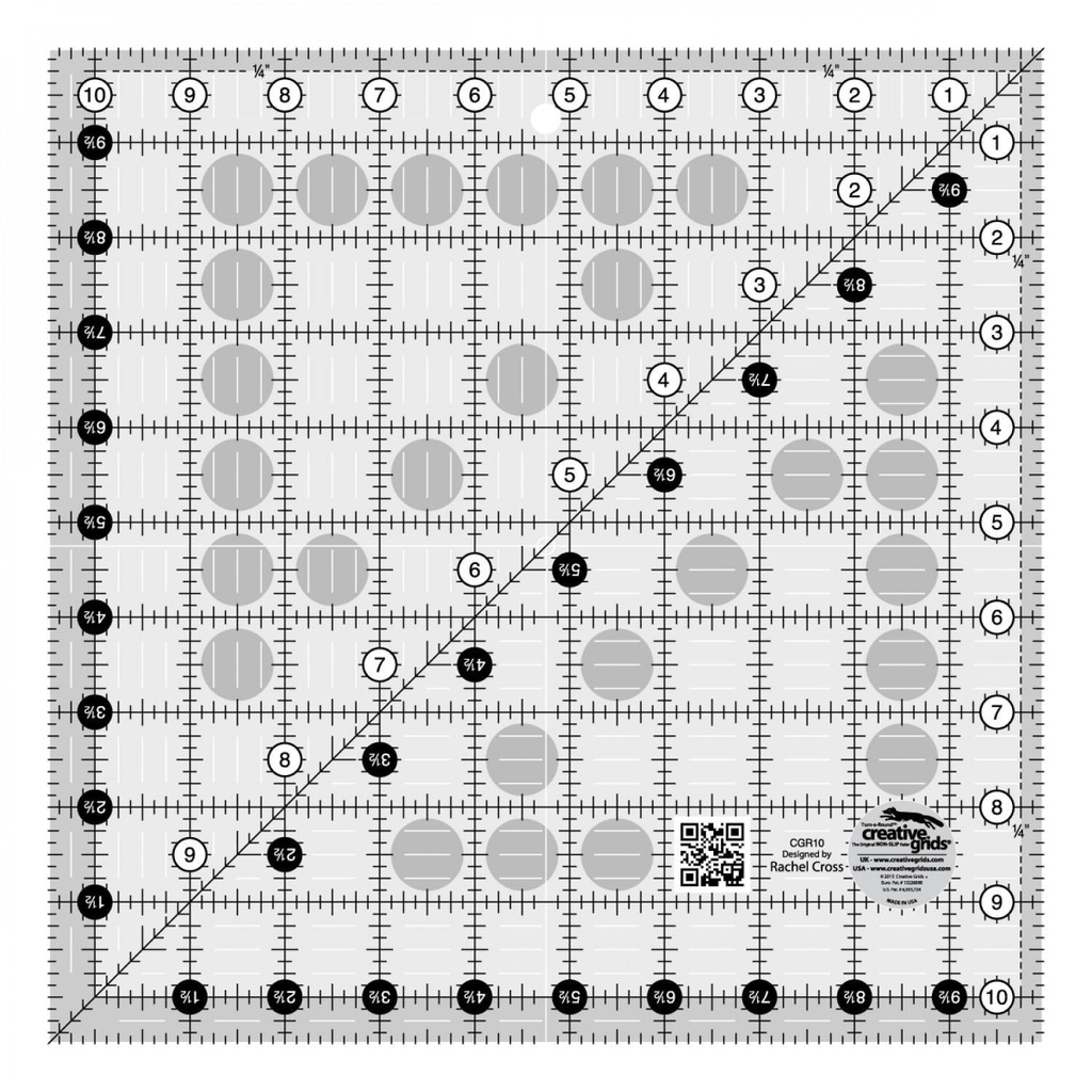 CGR Ruler 10.5" Square