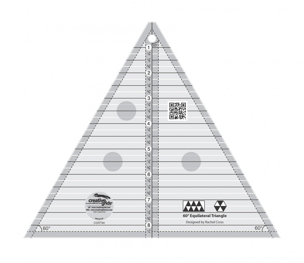 CGR Ruler 60 Degree Triangle 8.5"