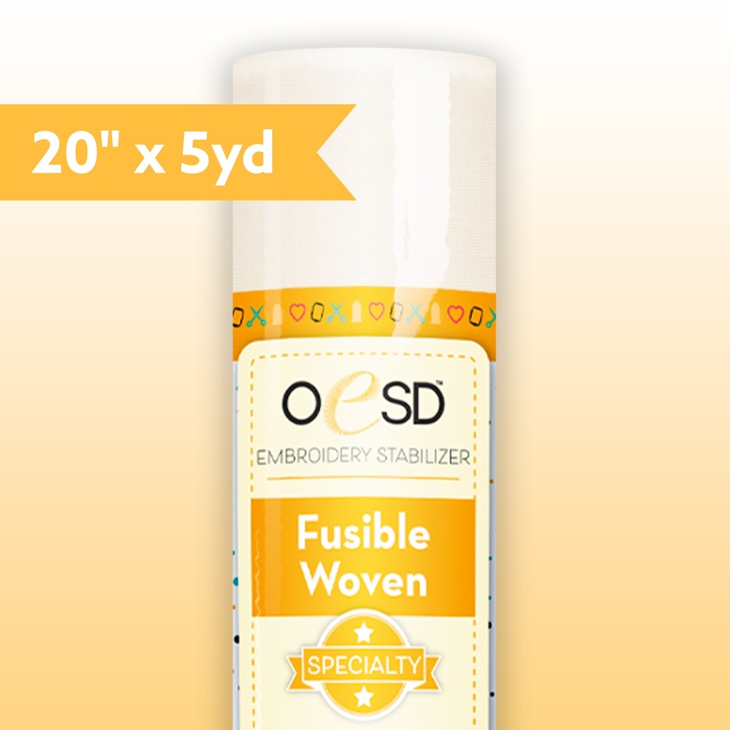 Fusible Woven CutAway White 20"x5yd