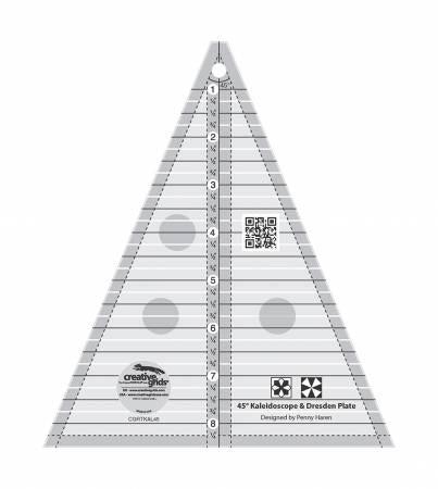 45 Degree Kaleidoscope and Dresden Plate CGR Ruler