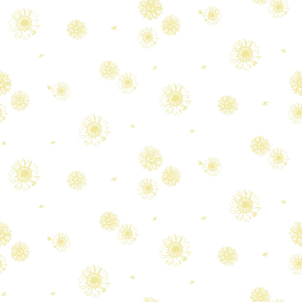 Honey Bees and Flowers Please Tonal Sunflowers