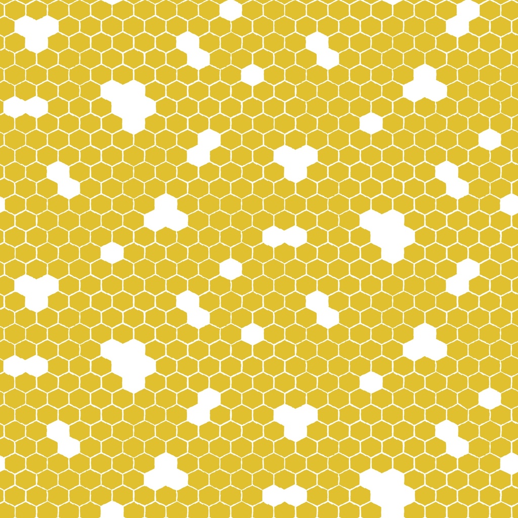 Honey Bees and Flowers Please Honeycomb