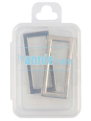 2 Rectangle Ring Flat 1.5" Nickel