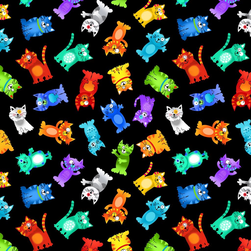 Tossed Rainbow Cats