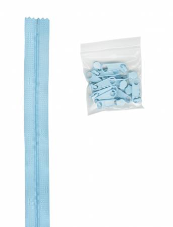 Zippers by the Yard Robin Egg