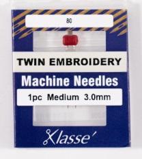 Klasse Twin Embroidery Needle 3.0mm/75