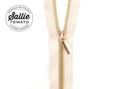 Beige Gold Coil #5 Zippers BTY