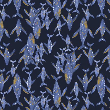 Cosmic Sea Golden Whale