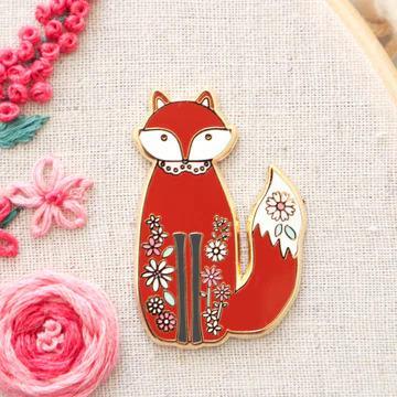 Floral Fox Needle Minder