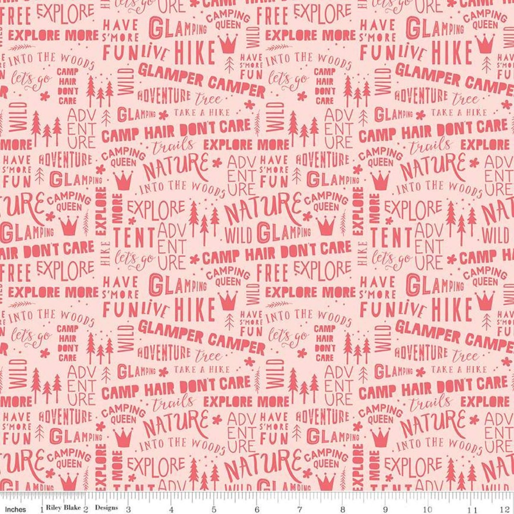 Glamp Camp Phrases Pink