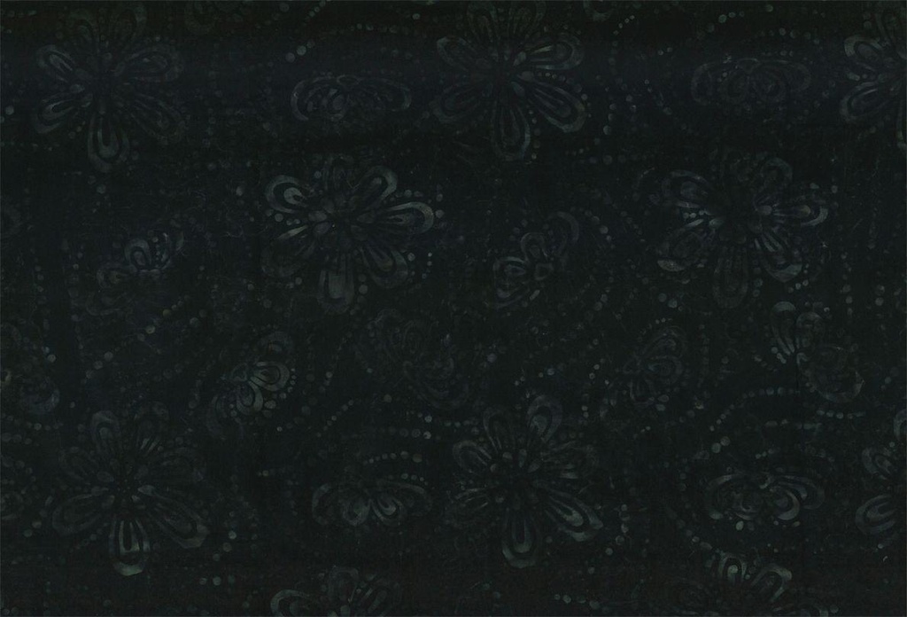 Batik Floating Flowers Black