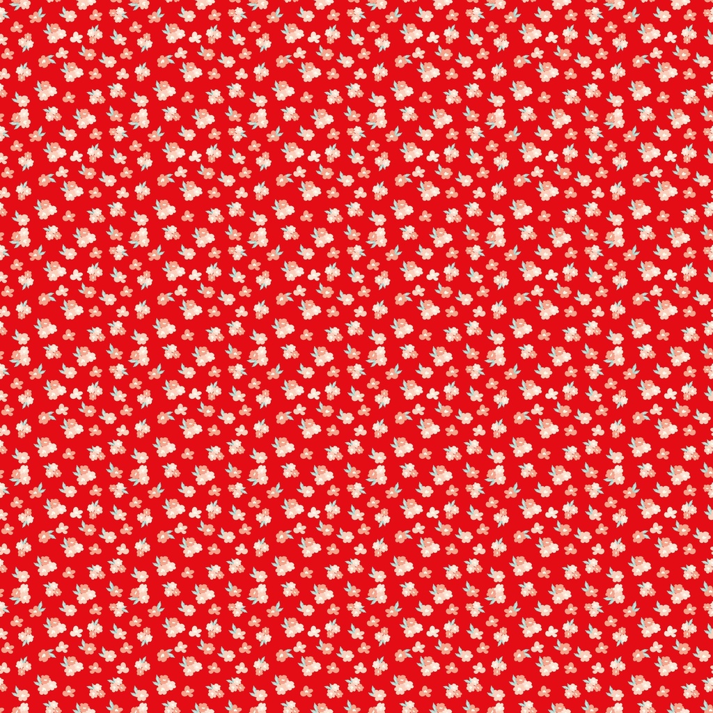 You & Me Tossed Floral Red