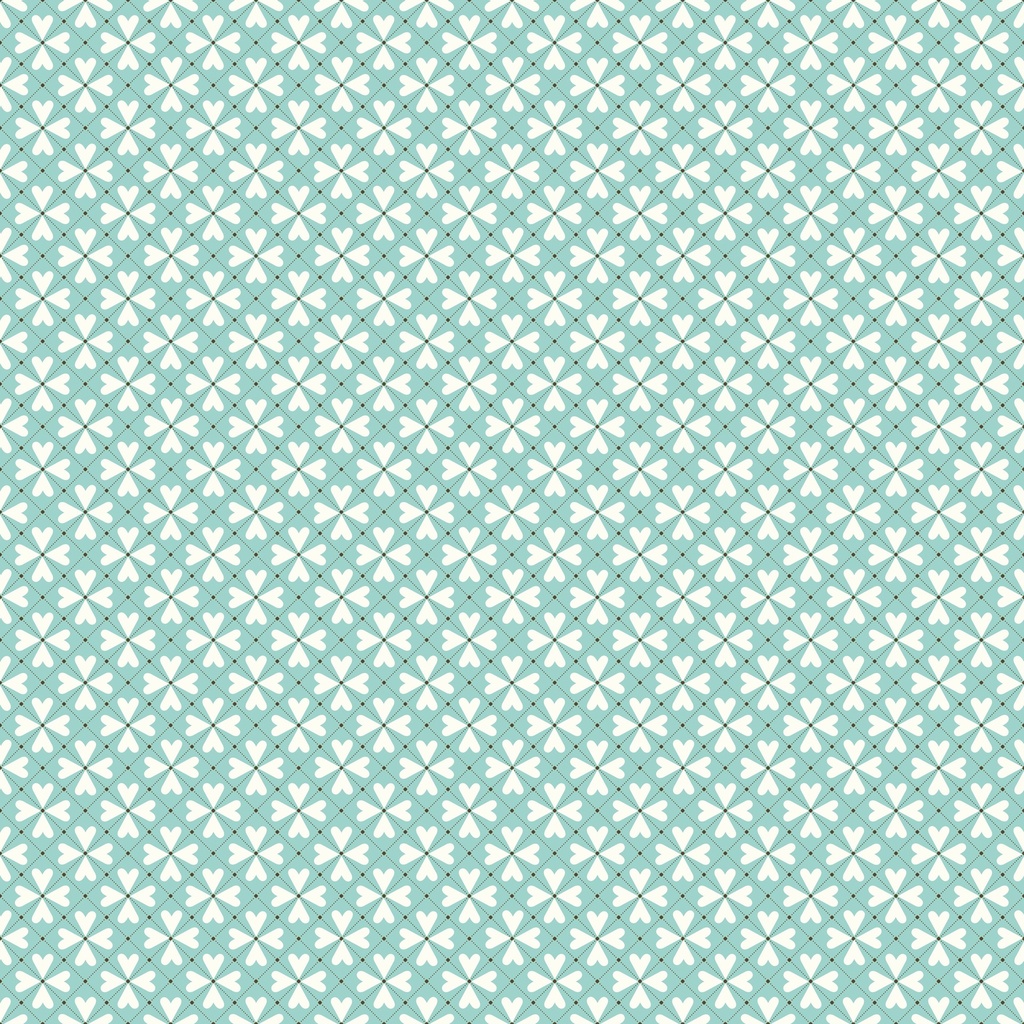 You & Me Hearts Grid Aqua
