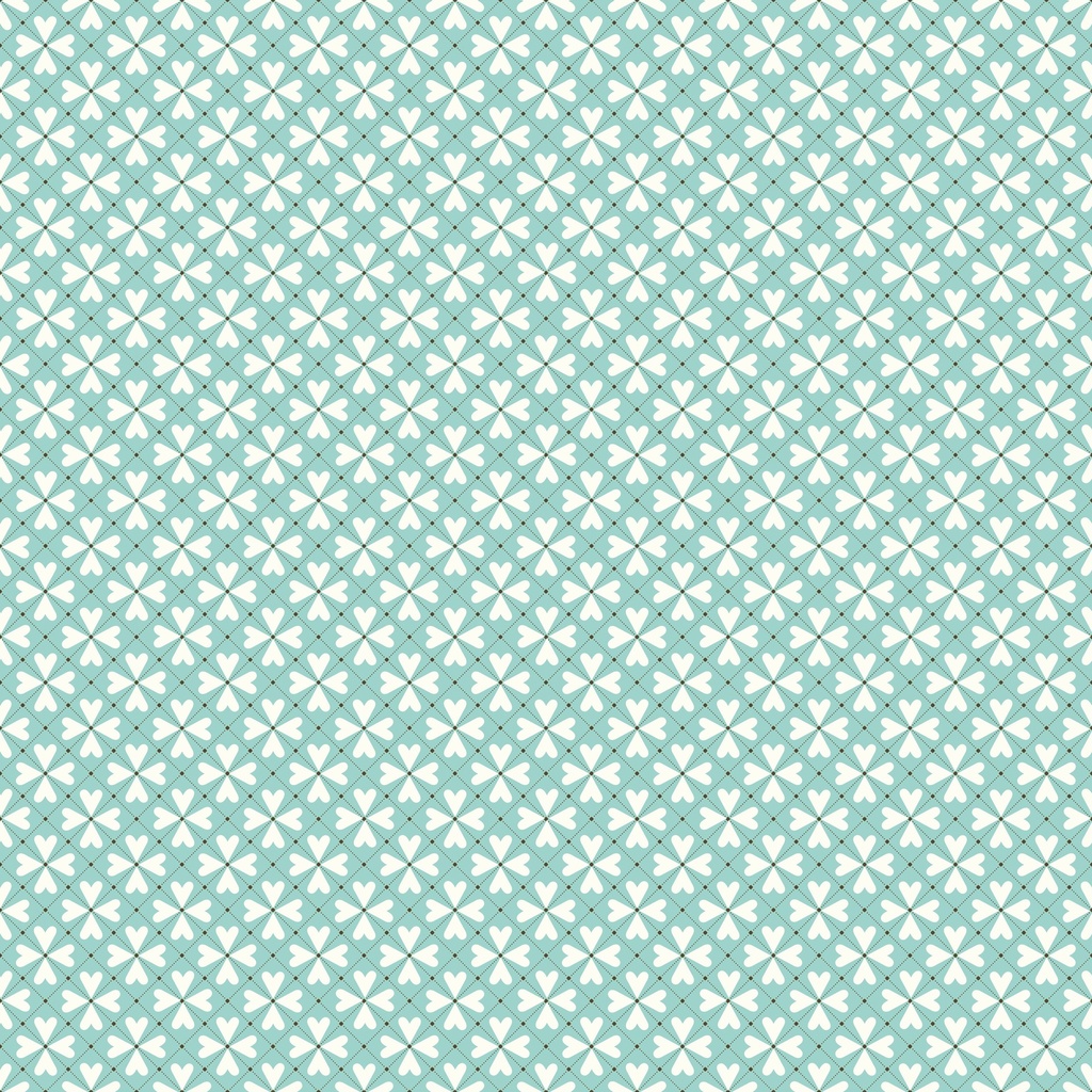 You & Me Hearts Grid Aqua