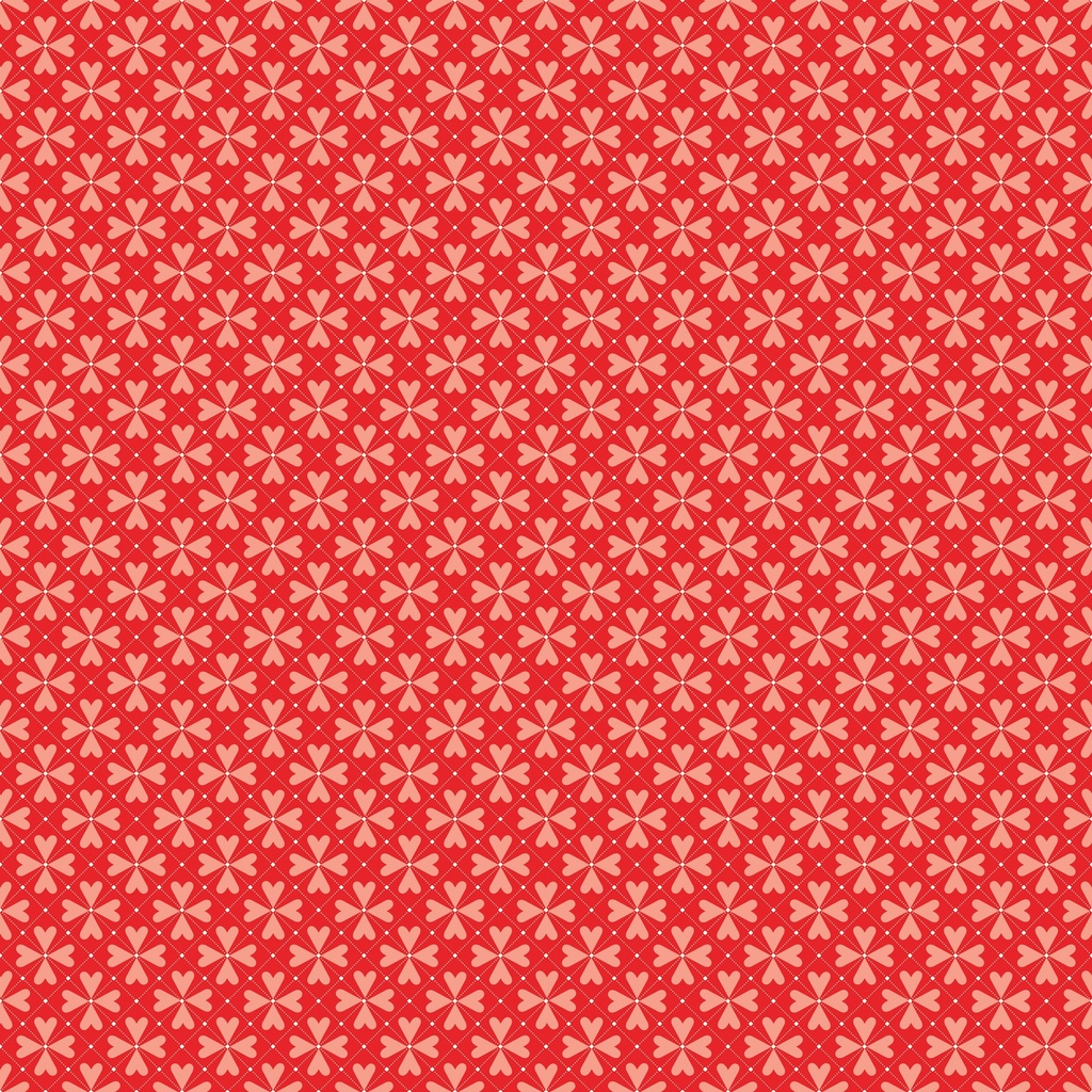 You & Me Hearts Grid Red
