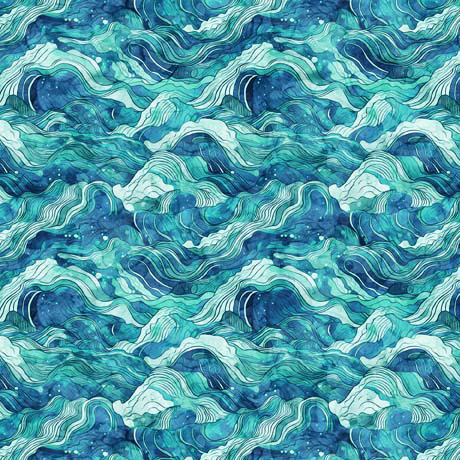 Atlantis Ocean Waves Turquoise