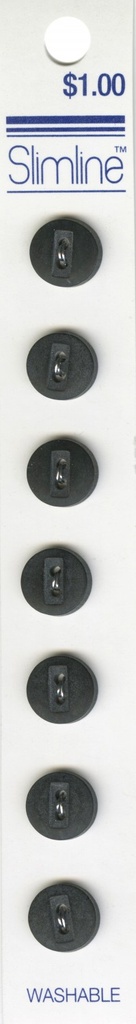 2 Hole Button Black 3/8in 7ct