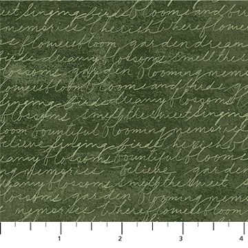 Blooming Memories Green Script