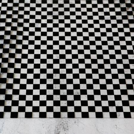 Black Checkerboard Vinyl 1/2yd