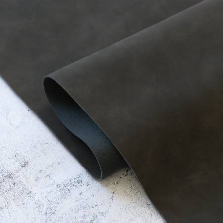 Graphite Rugged Faux Leather 1/2yd