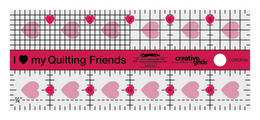 CGR I Love My Quilt Friends mini 2.5" x 6"