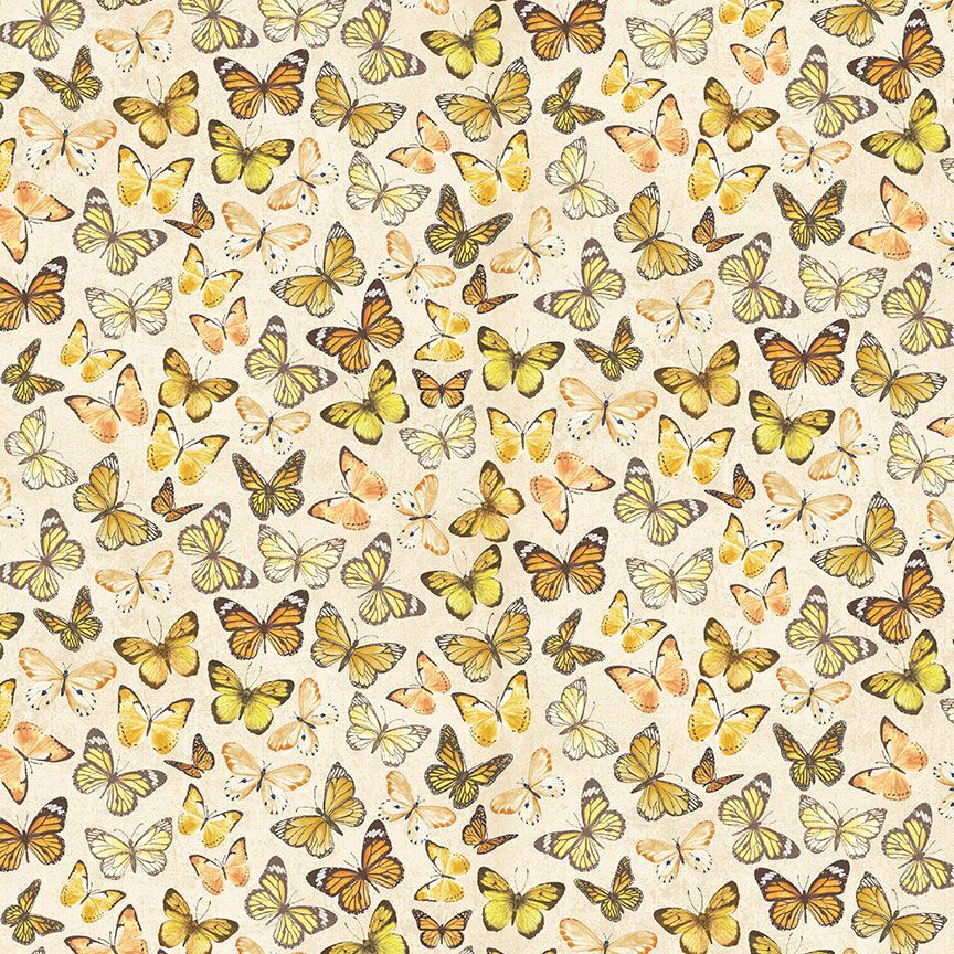 Sunflower Farm Tossed Butterflies Cream