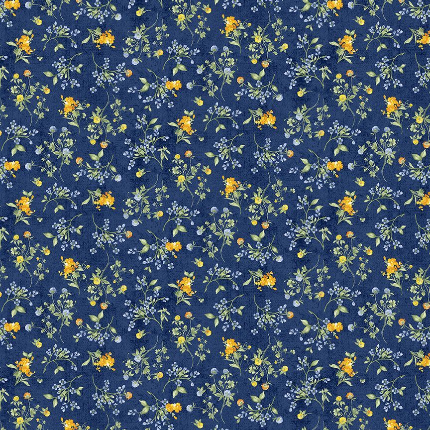 Sunflower Farm Tiny Floral Navy