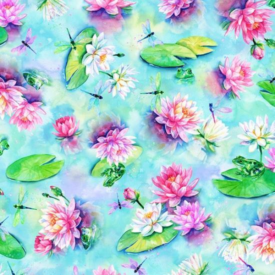 Wading With Water Lilies