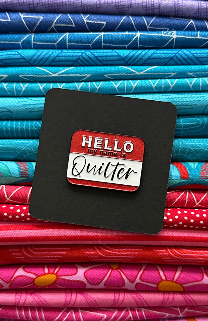 Hello Quilter Enamel Pin