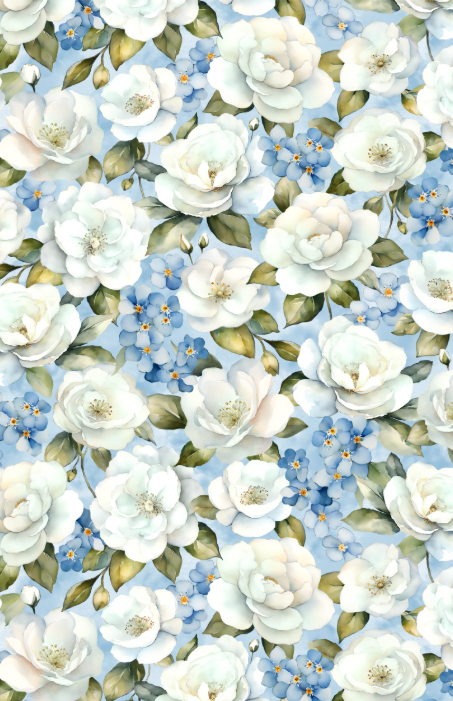 Blue Harmony Large Floral Light Blue