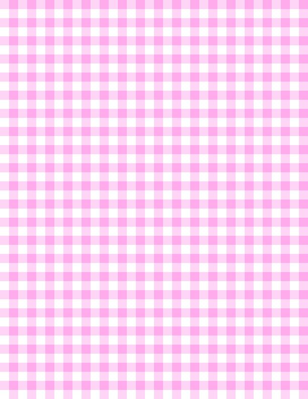 Essentials Gingham White/Bubble Gum Pink*