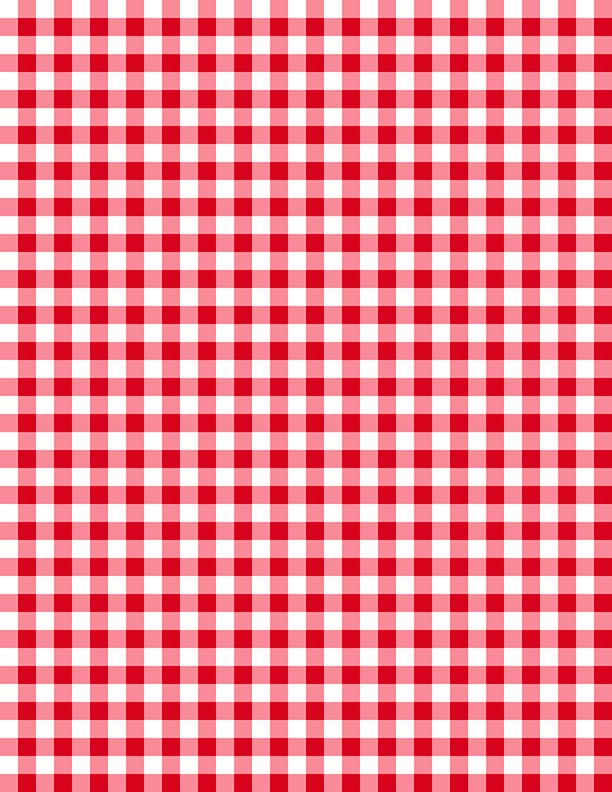 Essentials Gingham White/Red*