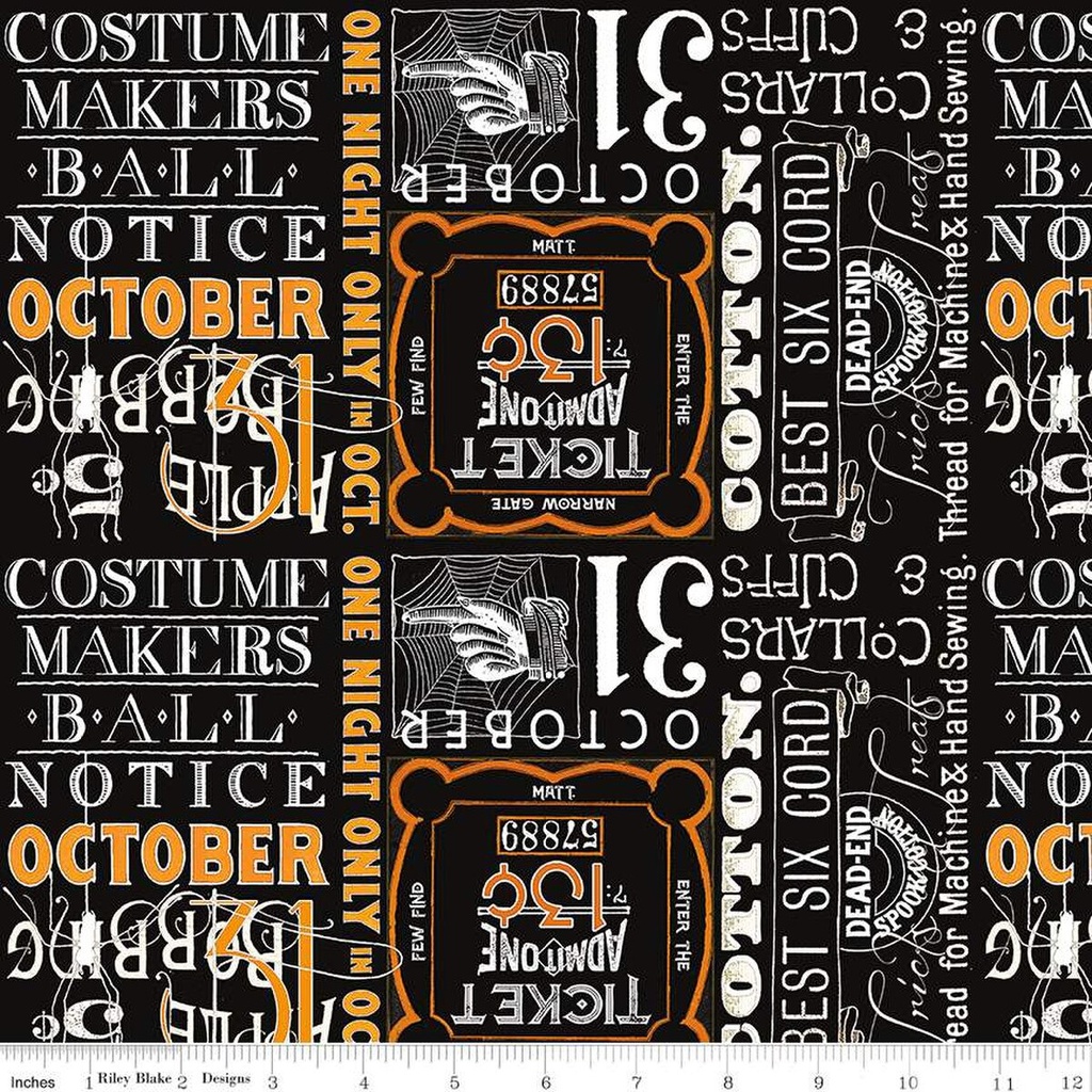 Costume Maker's Act II Ticket Text Black