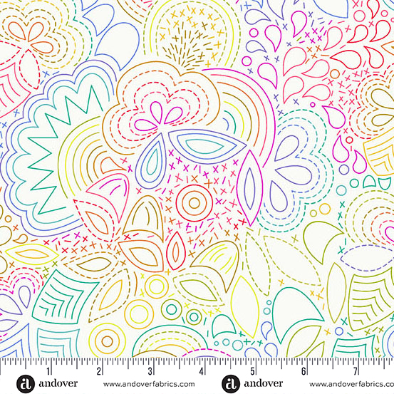 Color Wheel Day Rainbow Stitched