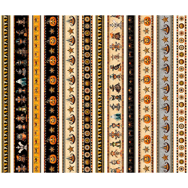 Jeepers Creepers Halloween Border Stripe