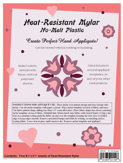 Heat Resistant Mylar Template