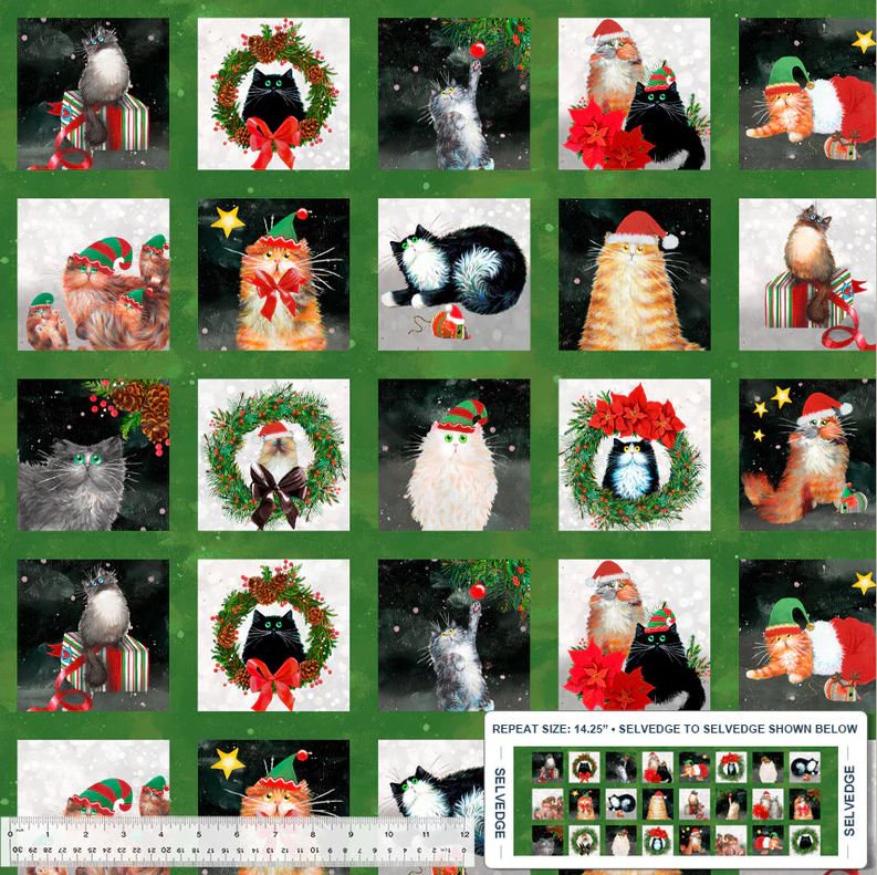 Meowy Christmas Festive Felines Pine