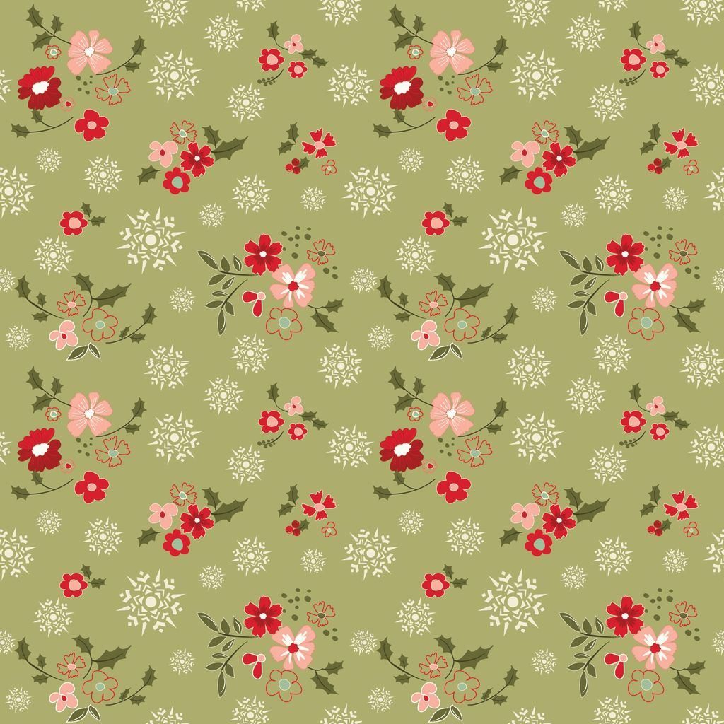 Glisten Winter Flowers Olive
