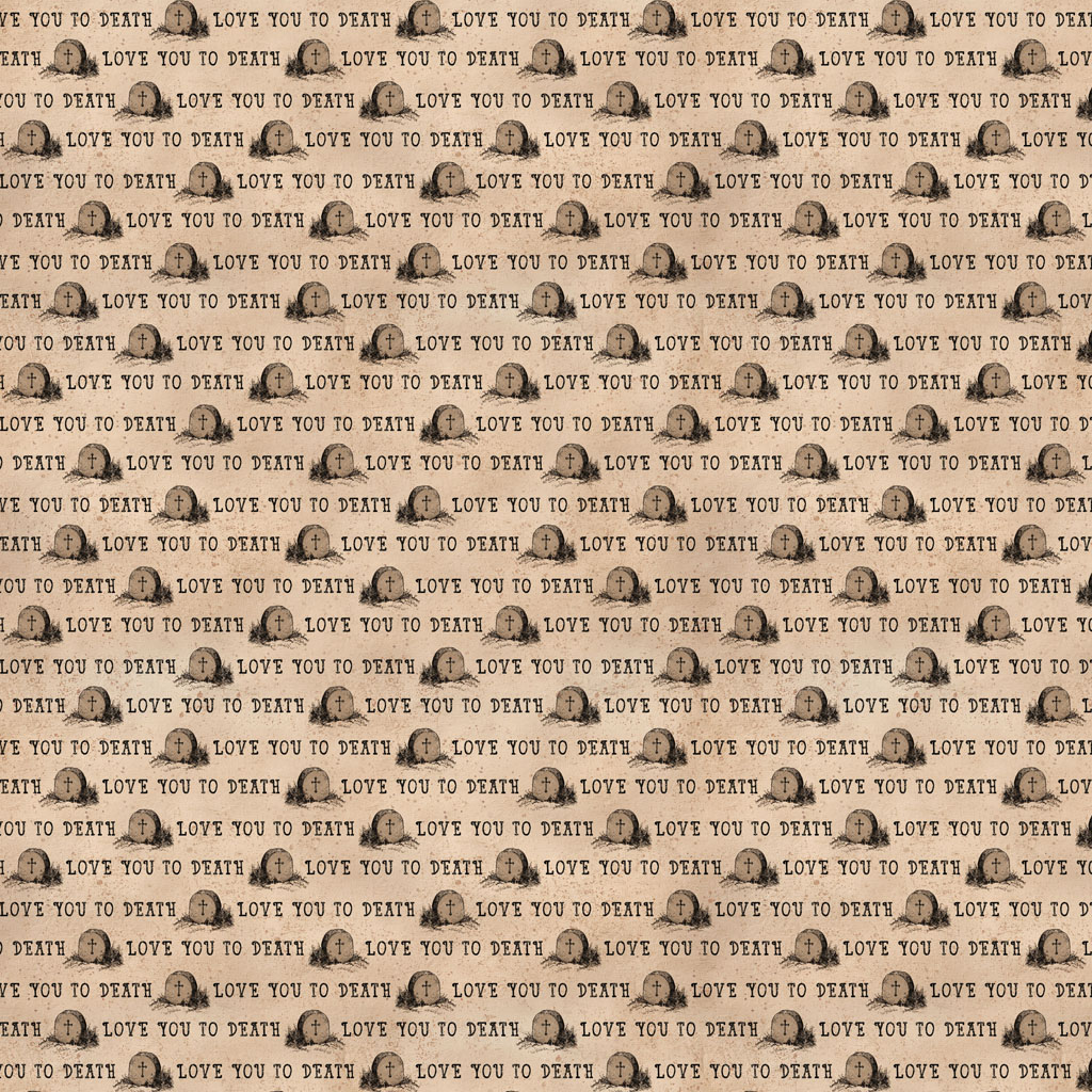 Gothic Halloween Love You Khaki