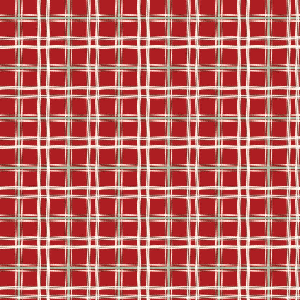 Mistletoe & Holly Plaid Barn Red