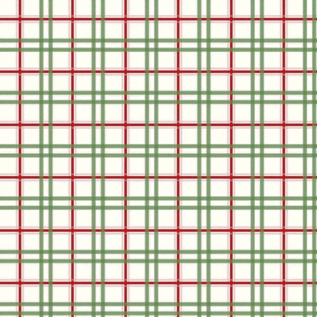 Mistletoe & Holly Plaid Cloud