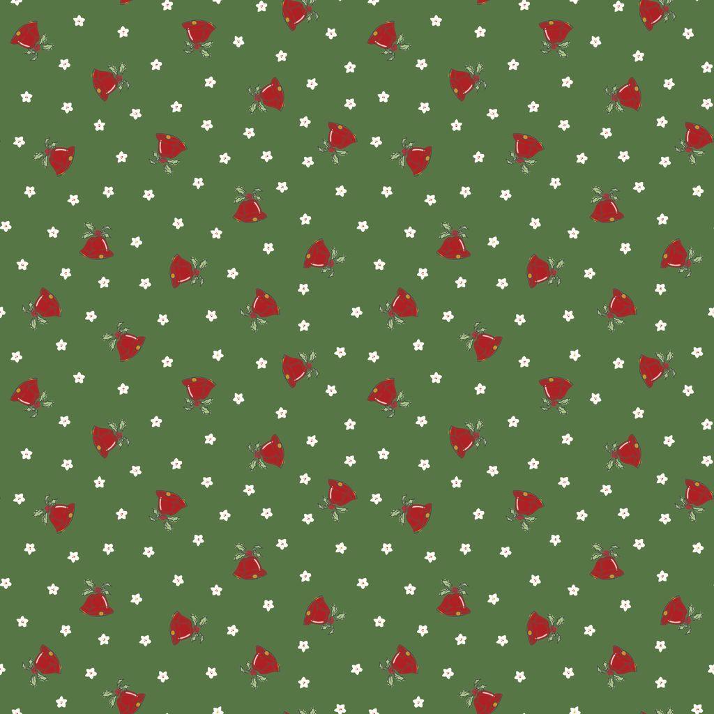 Mistletoe & Holly Scattered Bells Clover