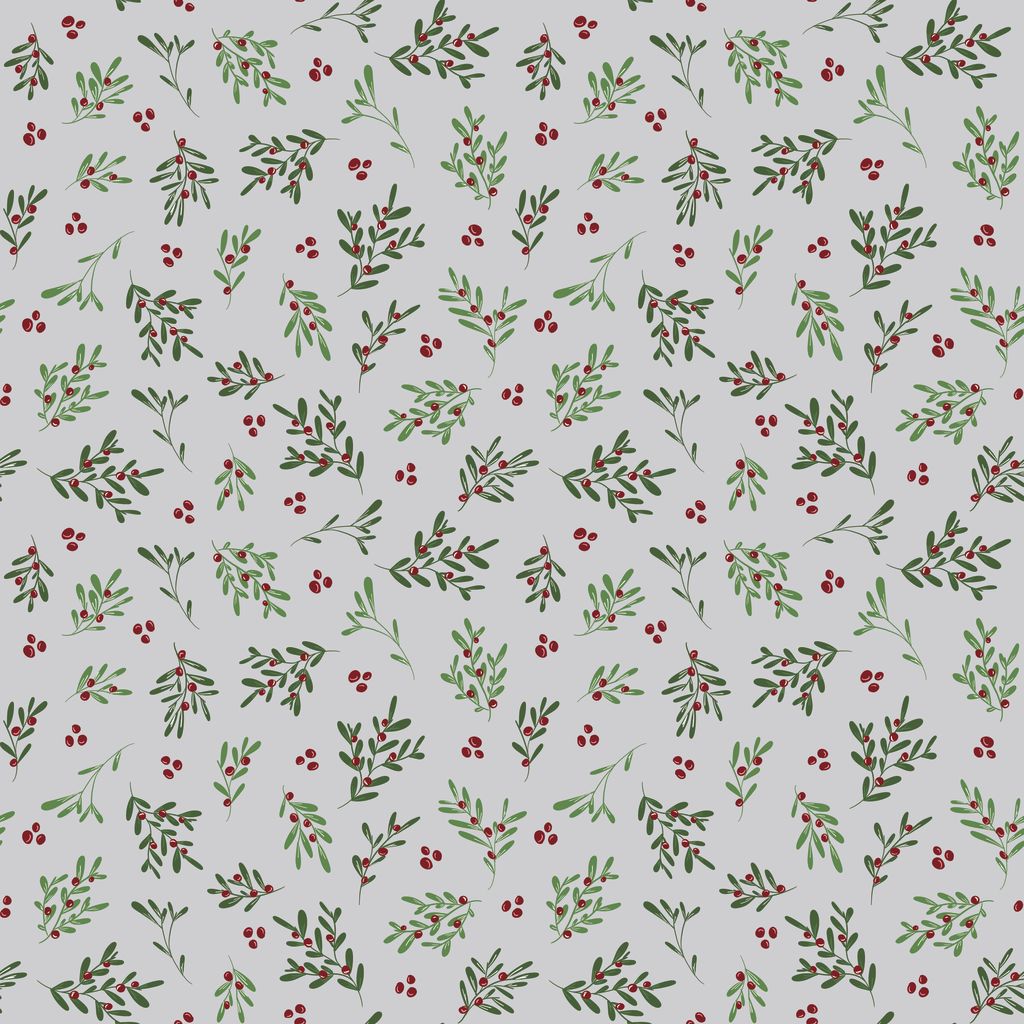 Mistletoe & Holly Mistletoe Silver