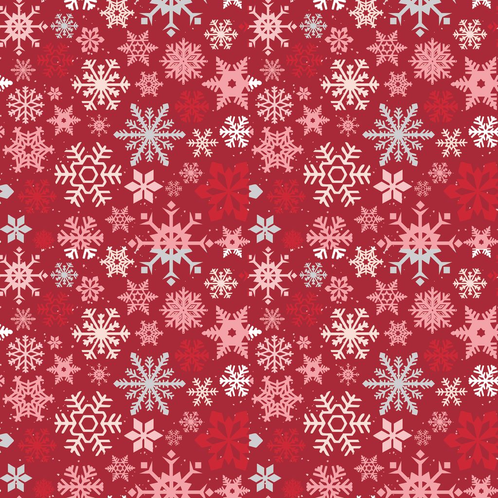 Mistletoe & Holly Snowflakes Barn Red