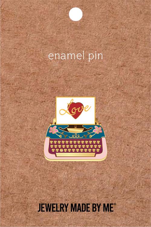 Typewriter Enamel Pin