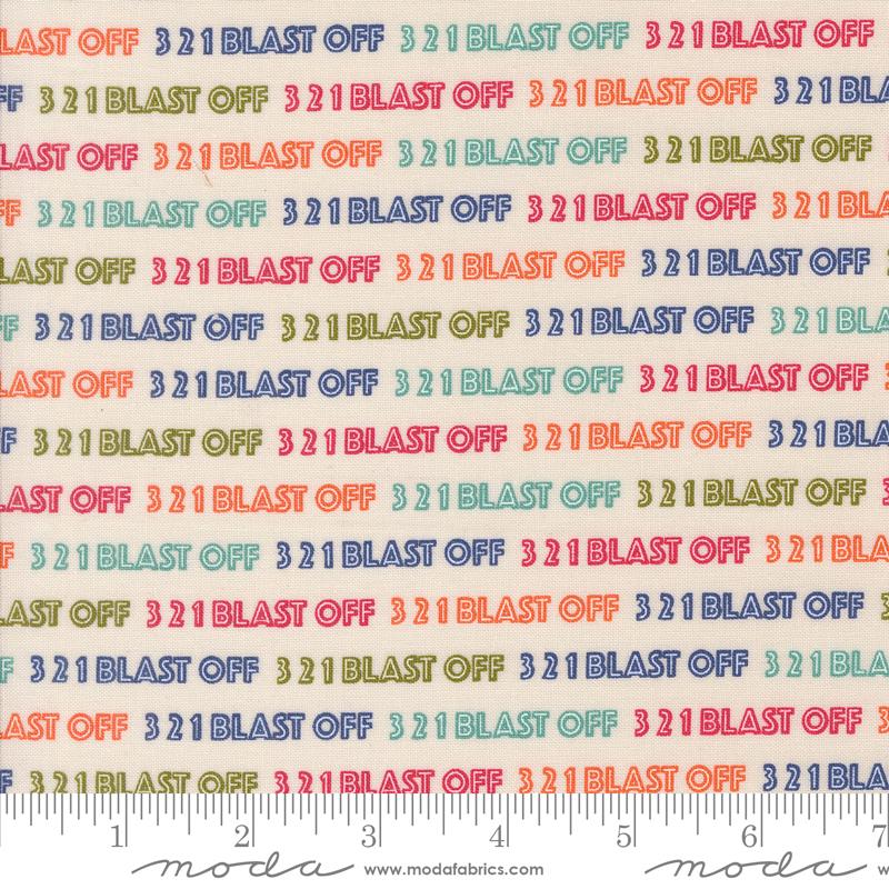 3-2-1 Blast Off Text Spacesuit White