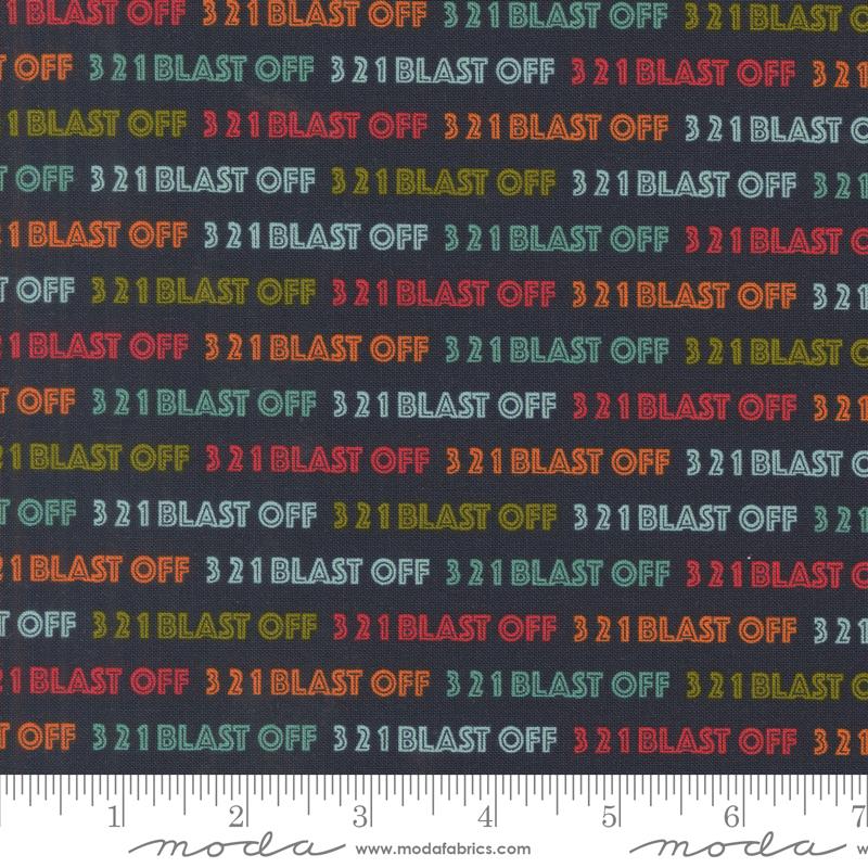 3-2-1 Blast Off Text Night Sky