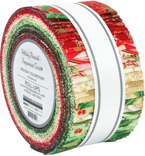 Holiday Flourish Peppermint Twist 2.5" Jelly Roll
